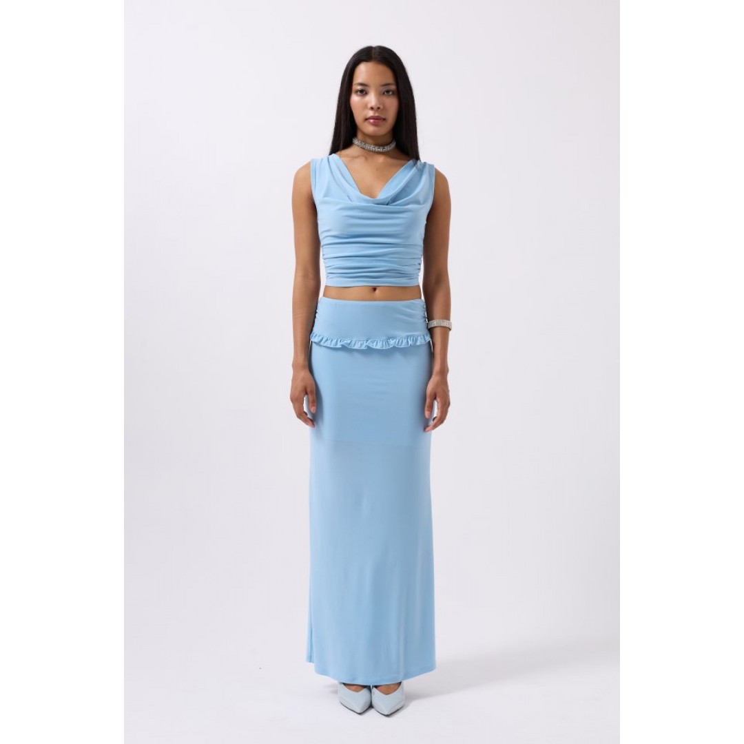 Katlama Bel Detay Maxi Etek 160588 Katlama Bel Detay Maxi Etek 160588