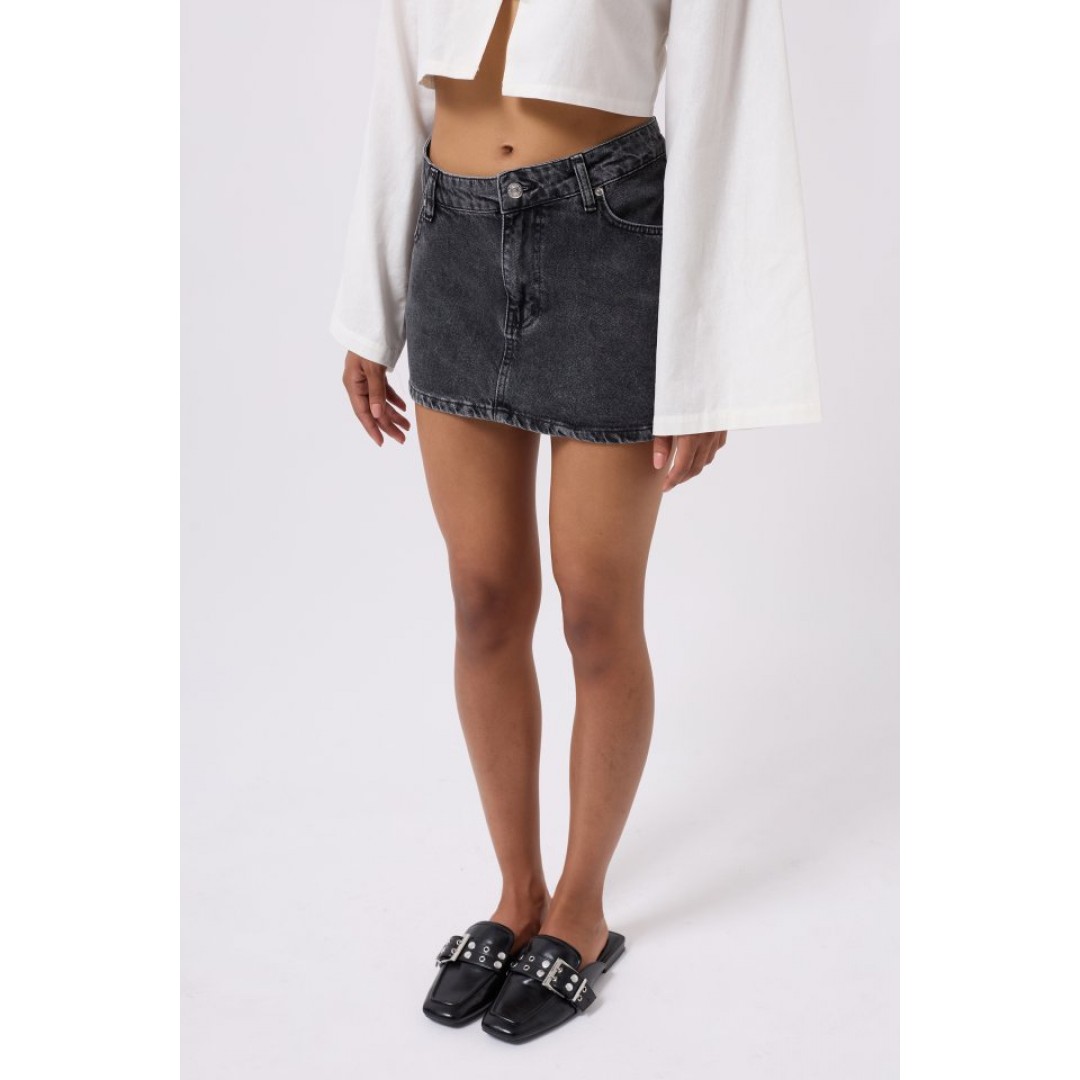 Asimetrik Bel Denim Mini Etek 160590 Asimetrik Bel Denim Mini Etek 160590