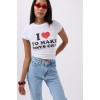 Nakış Detay Baskılı Crop T-Shirt 160592
