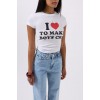Nakış Detay Baskılı Crop T-Shirt 160592
