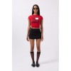 Nakış Detay Baskılı Crop T-Shirt - 160594 Nakış Detay Baskılı Crop T-Shirt - 160594