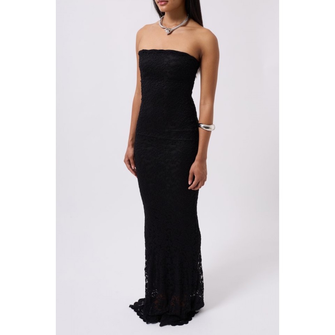 Straplez Dantel Maxi Elbise 160618 Straplez Dantel Maxi Elbise 160618