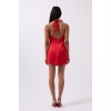 Gül Detay Mini Saten Elbise 160621 Gül Detay Mini Saten Elbise 160621