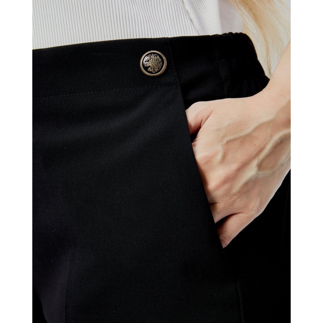 Dekorati̇f Düğmeli̇ Arka Bel Lasti̇kli̇ Büyük Beden Pantolon - 160664 Dekorati̇f Düğmeli̇ Arka Bel Lasti̇kli̇ Büyük Beden Pantolon - 160664