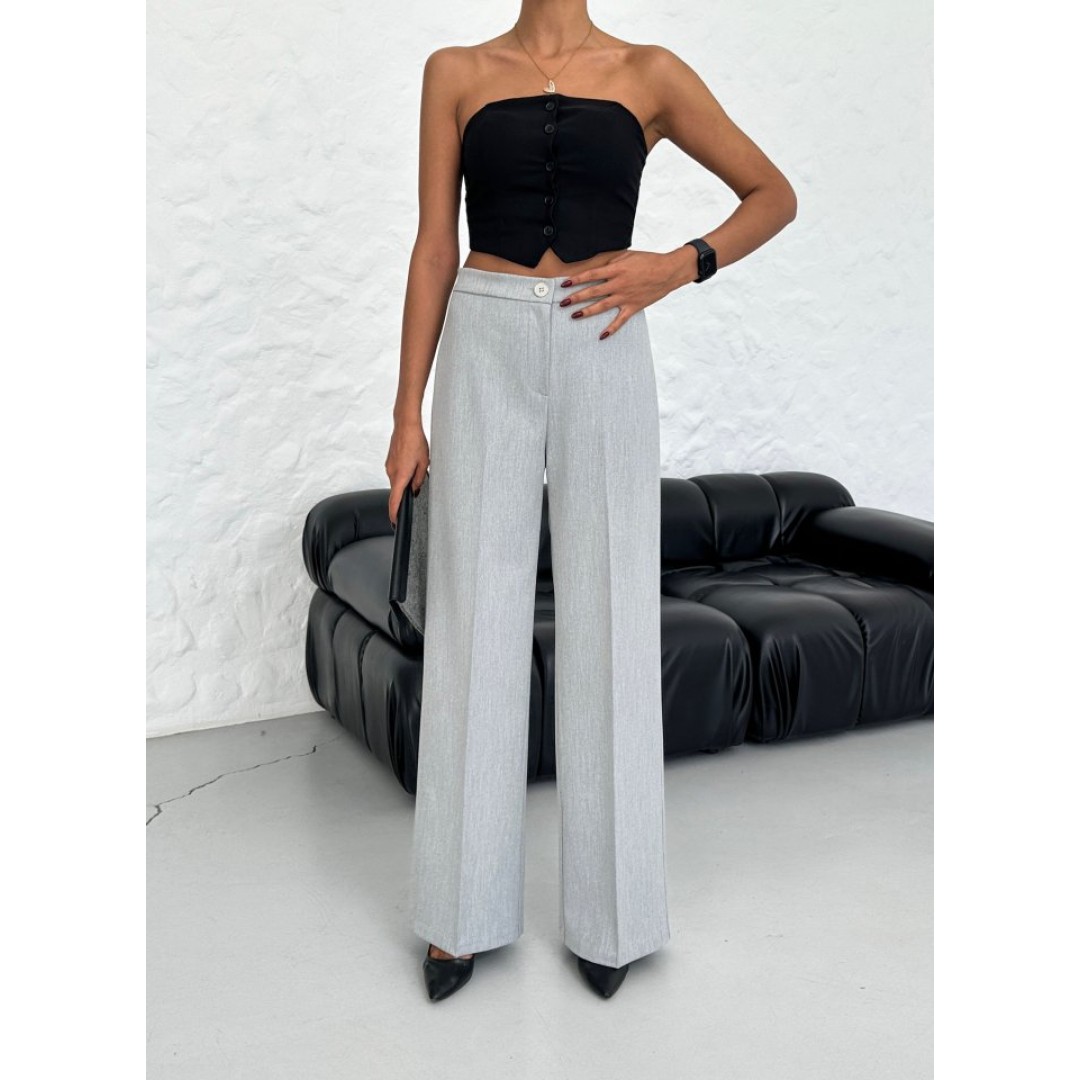 Yüksek Bel Straight Fit Palazzo Pantolon 161670 Yüksek Bel Straight Fit Palazzo Pantolon 161670