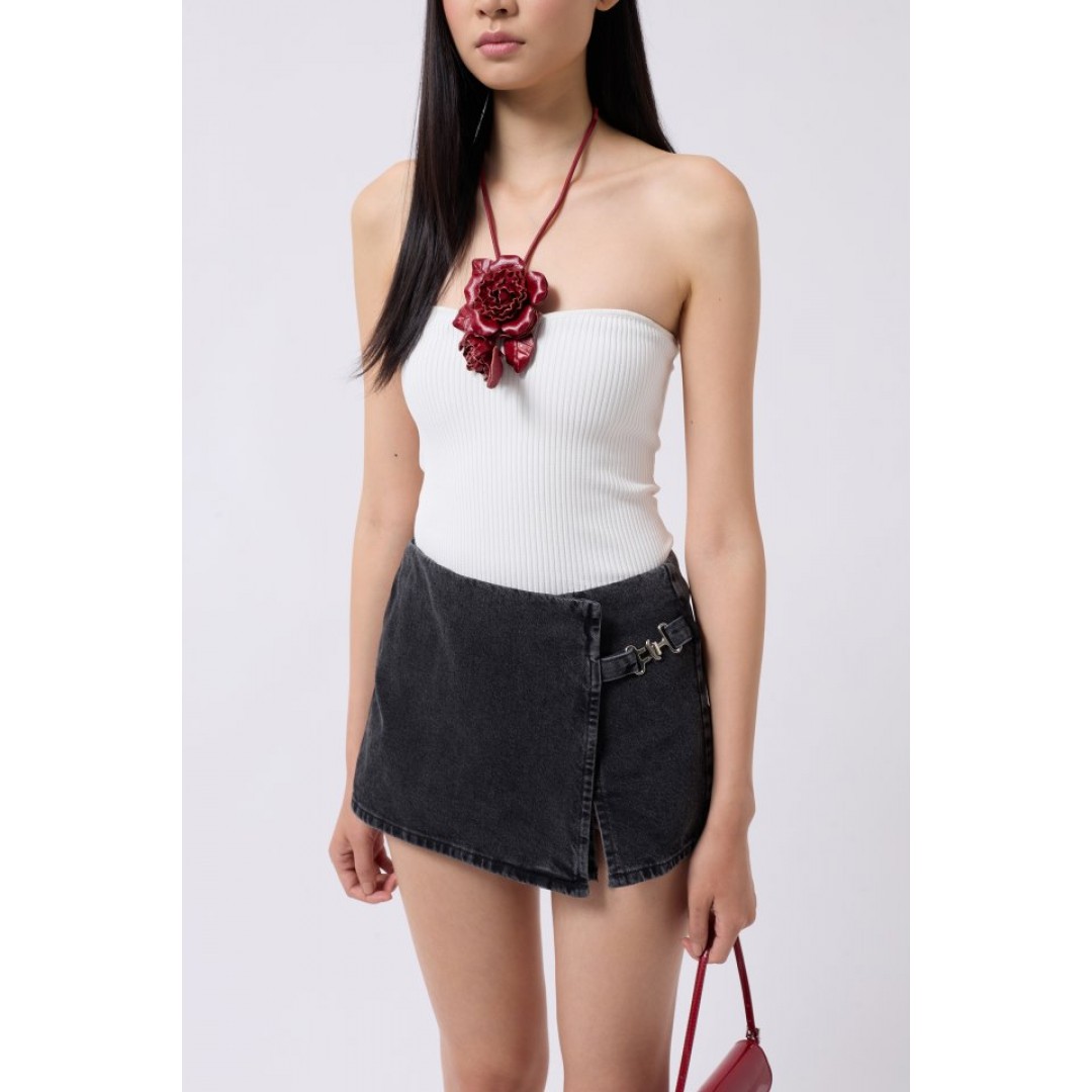 Kemer Detay Denim Şort Etek 162127 Kemer Detay Denim Şort Etek 162127