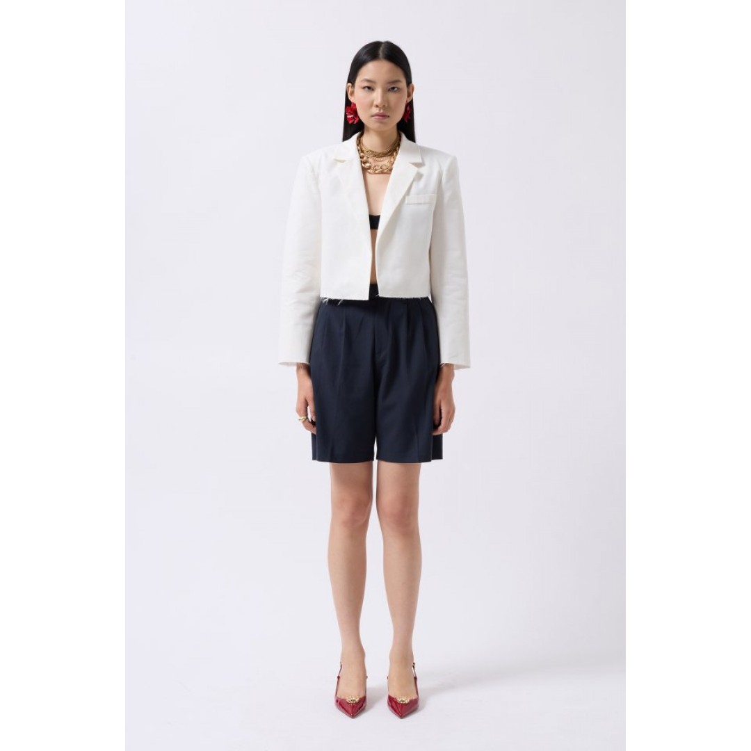 Crop Keten Blazer Ceket 162131 Crop Keten Blazer Ceket 162131