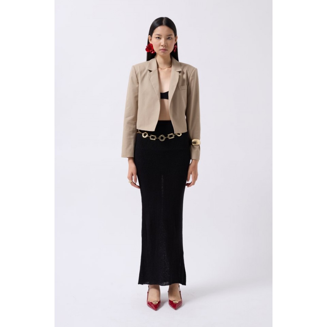 Crop Keten Blazer Ceket 162132 Crop Keten Blazer Ceket 162132