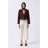 Crop Keten Blazer Ceket 162133
