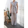 Keten Kuşakli Yelek Ve Pantolon İki̇li̇ Takim 162153 Keten Kuşakli Yelek Ve Pantolon İki̇li̇ Takim 162153