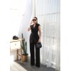 Keten Kuşakli Yelek Ve Pantolon İki̇li̇ Takim 162156 Keten Kuşakli Yelek Ve Pantolon İki̇li̇ Takim 162156