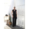 Keten Kuşakli Yelek Ve Pantolon İki̇li̇ Takim 162156 Keten Kuşakli Yelek Ve Pantolon İki̇li̇ Takim 162156