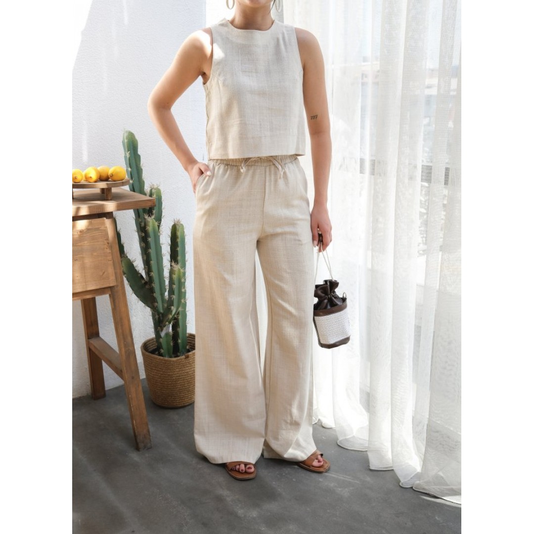 Keten Bluz Ve Pantolon İki̇li̇ Takim 162157 Keten Bluz Ve Pantolon İki̇li̇ Takim 162157