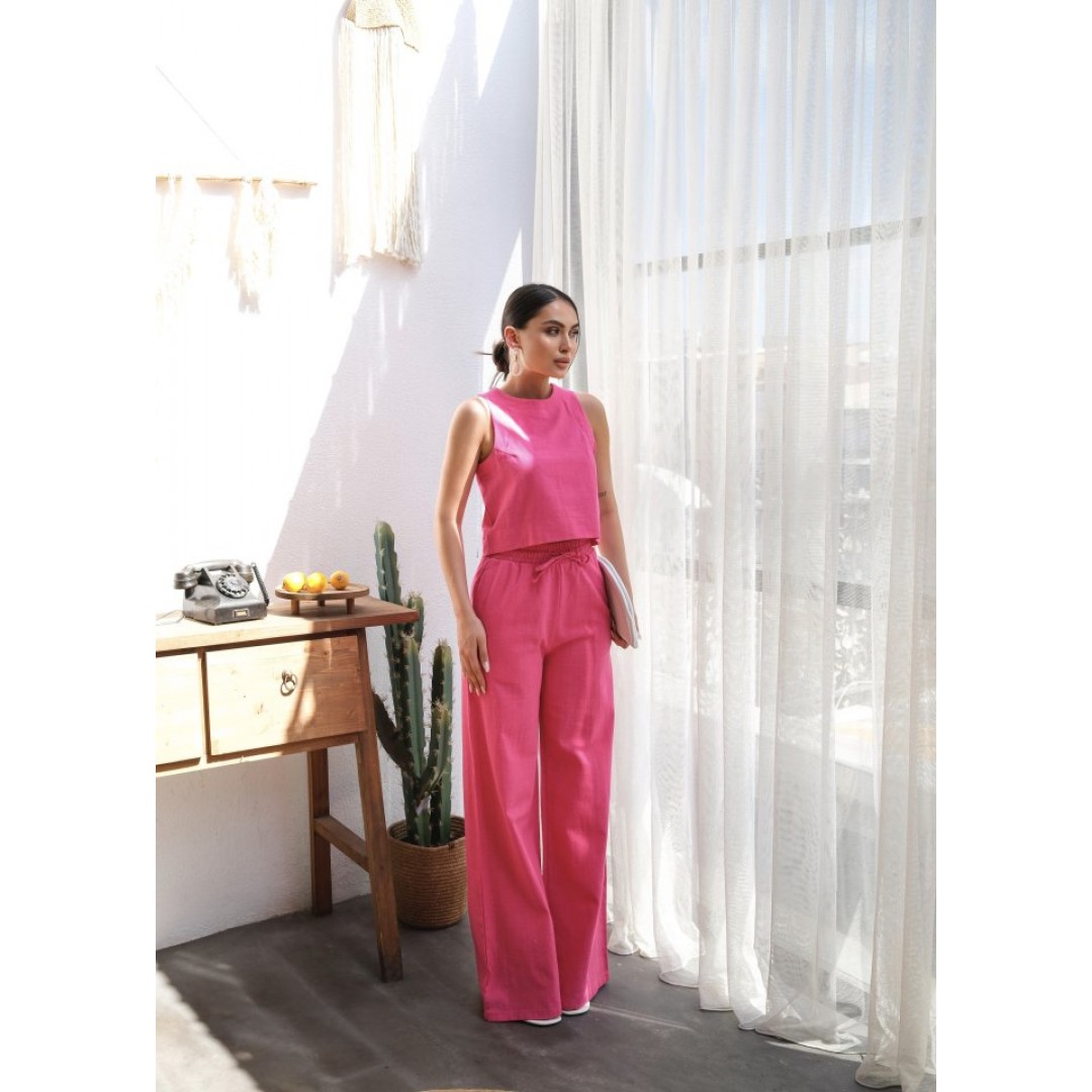 Keten Bluz Ve Pantolon İki̇li̇ Takim 162158