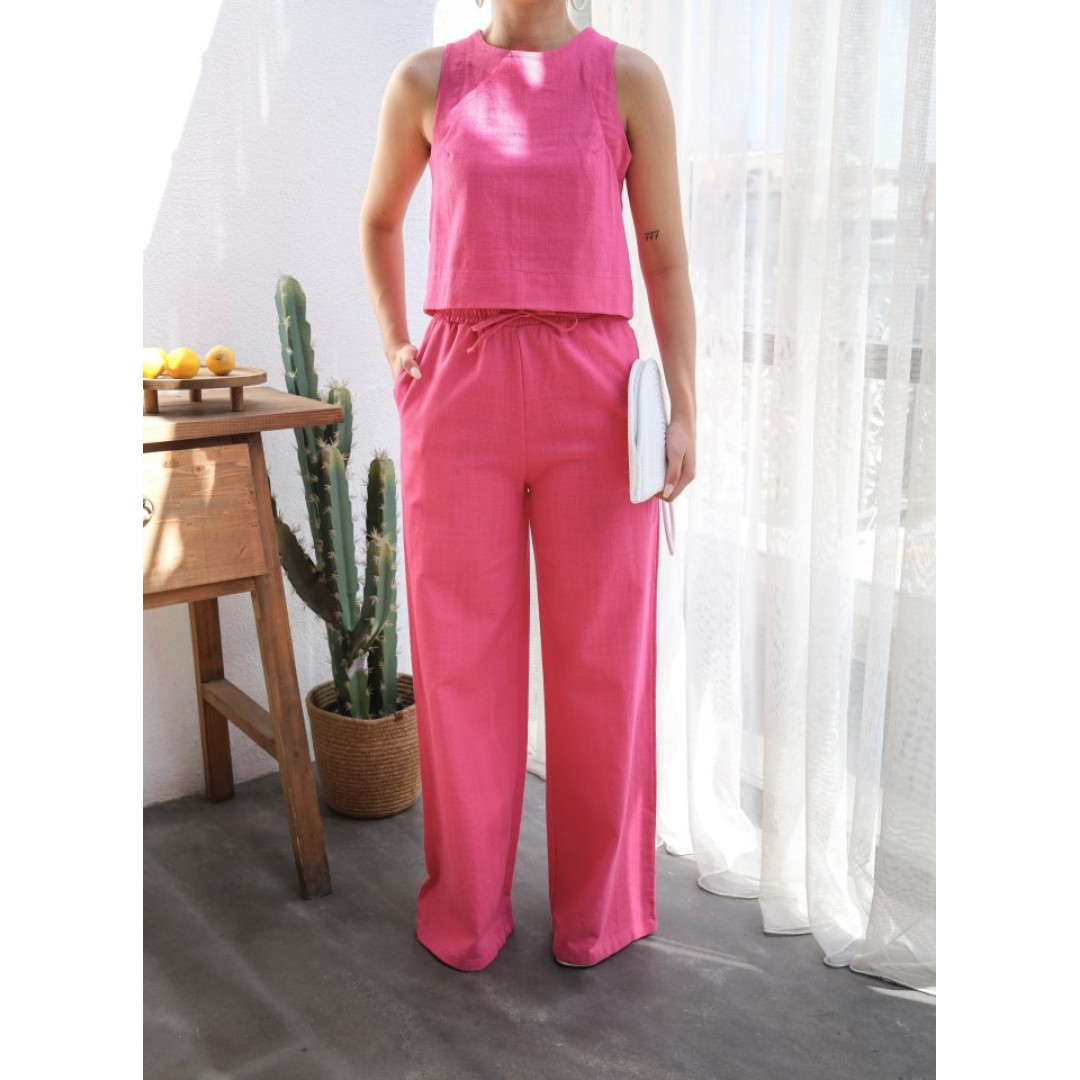 Keten Bluz Ve Pantolon İki̇li̇ Takim 162158