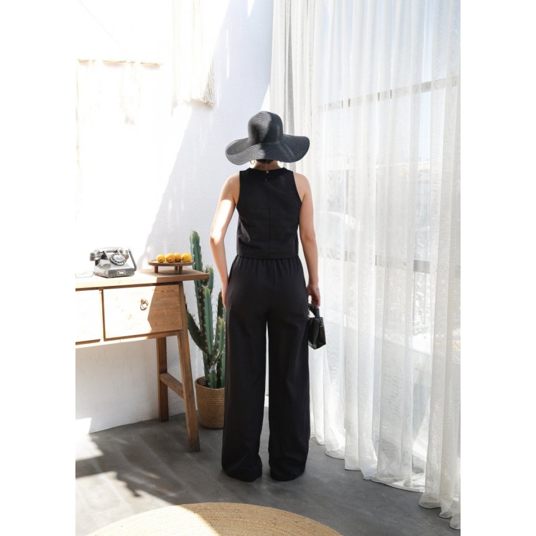 Keten Bluz Ve Pantolon İki̇li̇ Takim 162161