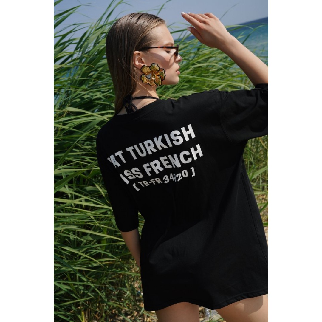 Turkish Sırt Baskılı Oversize T-Shirt 163931 Turkish Sırt Baskılı Oversize T-Shirt 163931