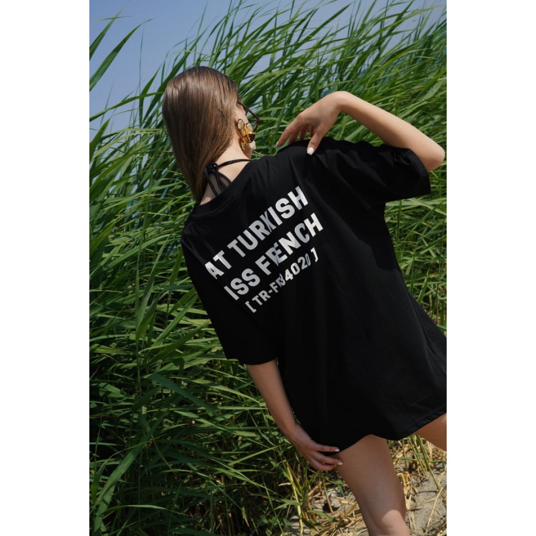 Turkish Sırt Baskılı Oversize T-Shirt 163931 Turkish Sırt Baskılı Oversize T-Shirt 163931
