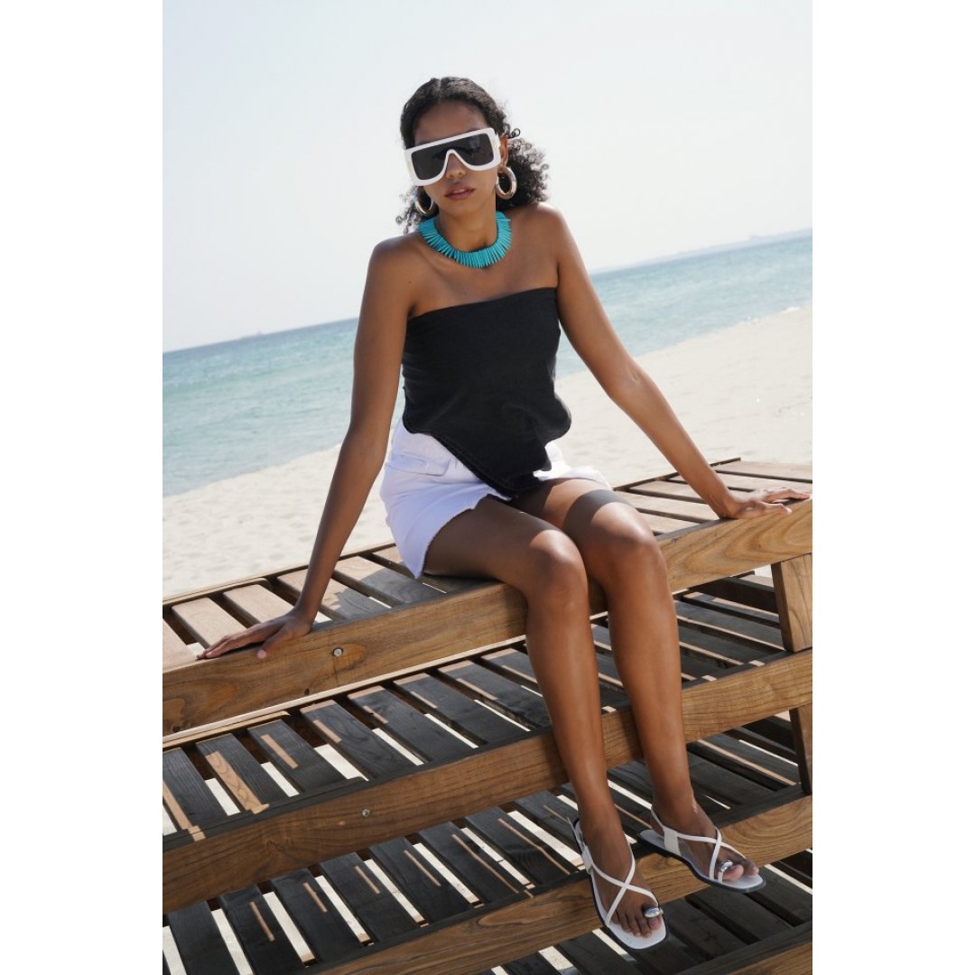 Bağlamalı Denim Crop 163932 Bağlamalı Denim Crop 163932