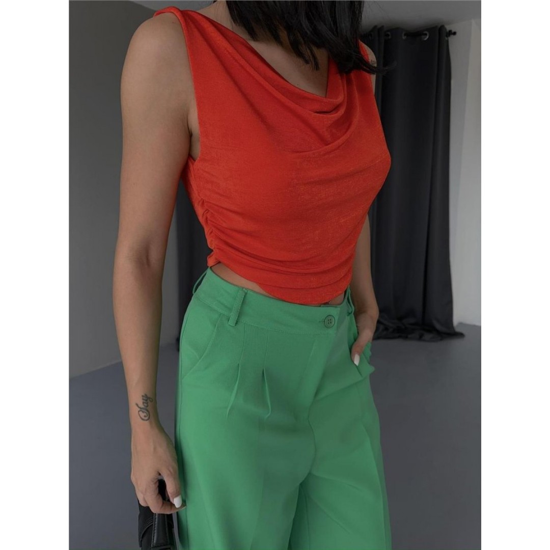 DEGAJE ASKILI BLUZ - Turuncu 153004 DEGAJE ASKILI BLUZ - Turuncu 153004