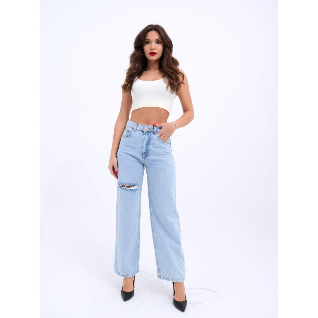 6491 DENİM WIDE LEG-AÇIK MAVİ - 143949 6491 DENİM WIDE LEG-AÇIK MAVİ - 143949