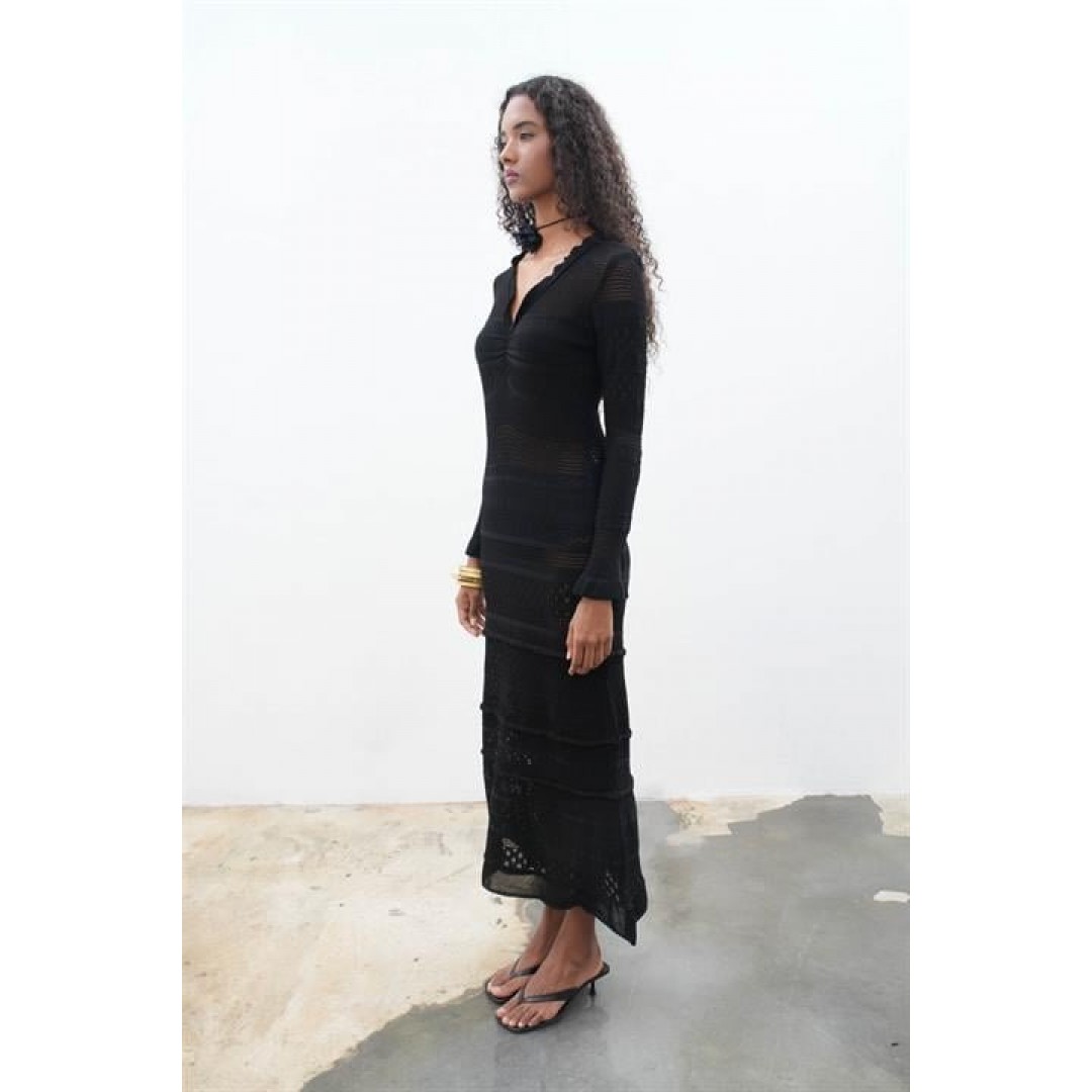 Mirca Maxi Fırfır Detaylı Örme Elbise 2798 155074 Mirca Maxi Fırfır Detaylı Örme Elbise 2798 155074