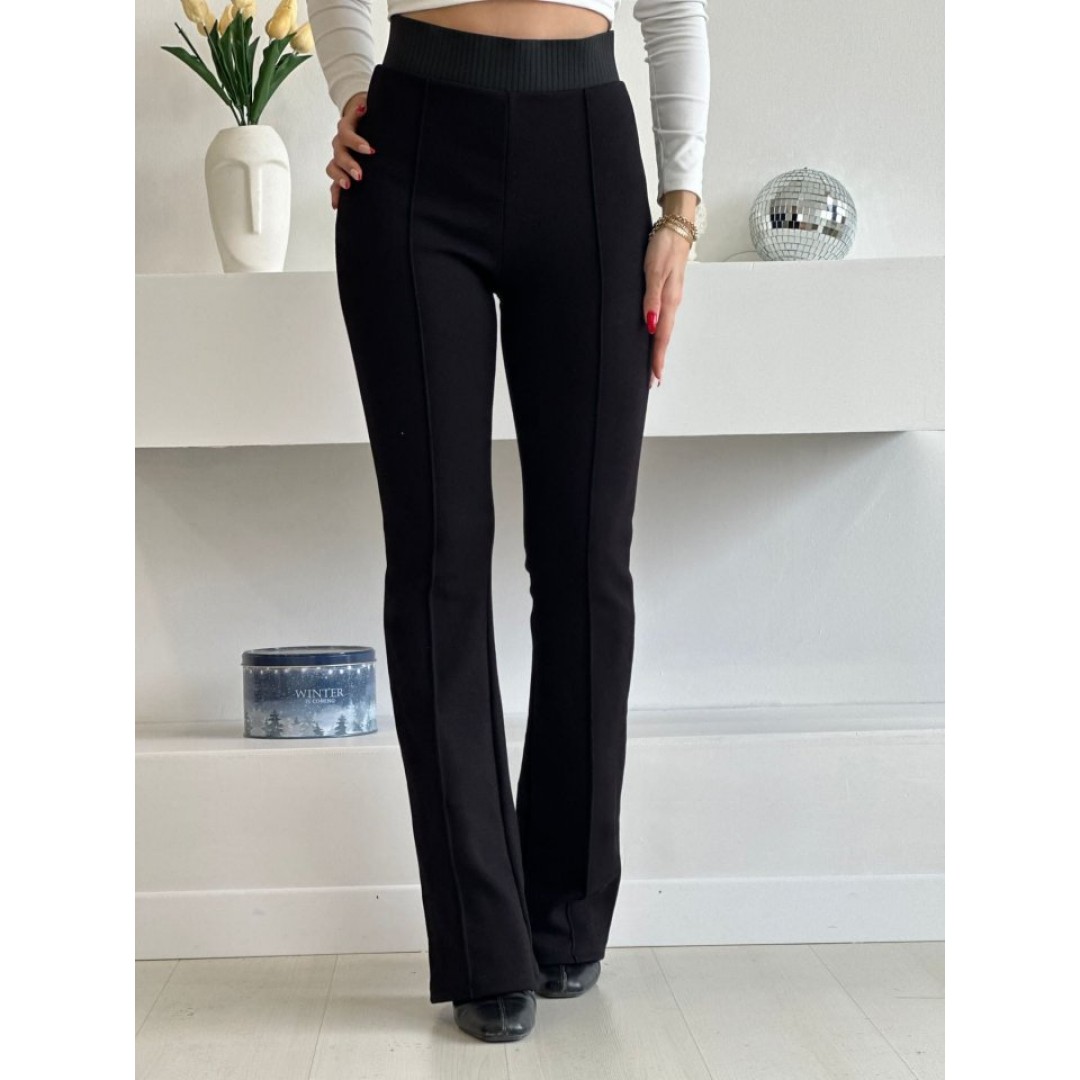 Kadın Yüksek Bel Lastik Kemerli çımalı Pantolon - 136350 Kadın Yüksek Bel Lastik Kemerli çımalı Pantolon - 136350