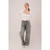 Kare Yaka Basic Beyaz Bluz - 147543 Kare Yaka Basic Beyaz Bluz - 147543