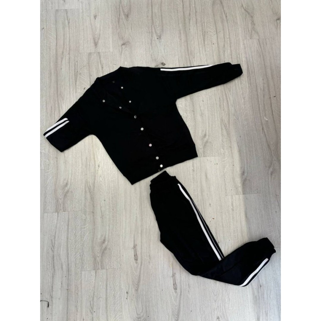 Kadın Üst Çıtçıt Düğmeli Ceket, İç Kaşkorse Atlet, Şertit Detay Pantalon Üçlü Takım 133612
