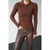 Polo Yaka 6 Düğmeli Kazak - KAHVE 149951