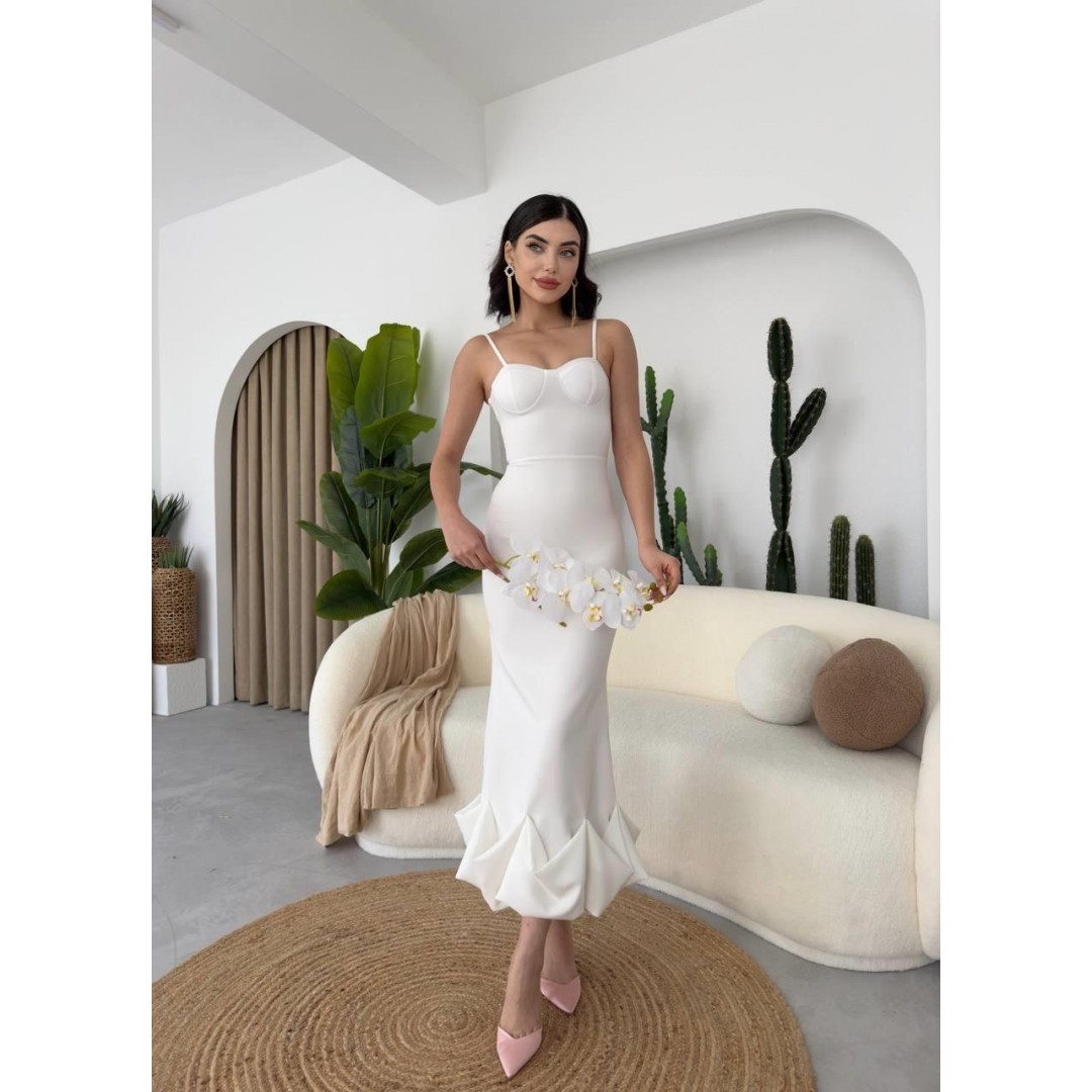 Dominic Eteği Büzgülü Midi Boy Elbise - 147267 Dominic Eteği Büzgülü Midi Boy Elbise - 147267