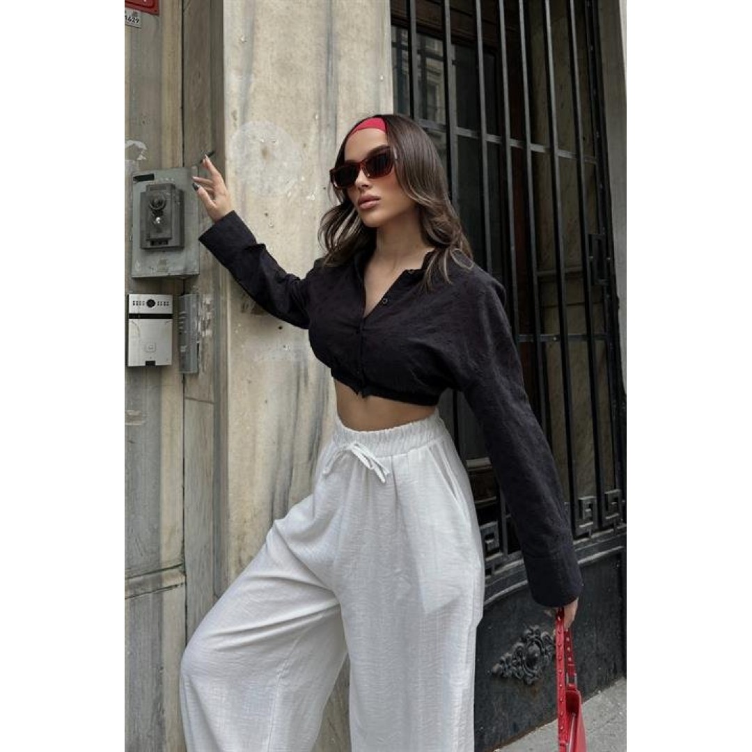Coline Fistolu Crop Gömlek 3254-08 155815 Coline Fistolu Crop Gömlek 3254-08 155815