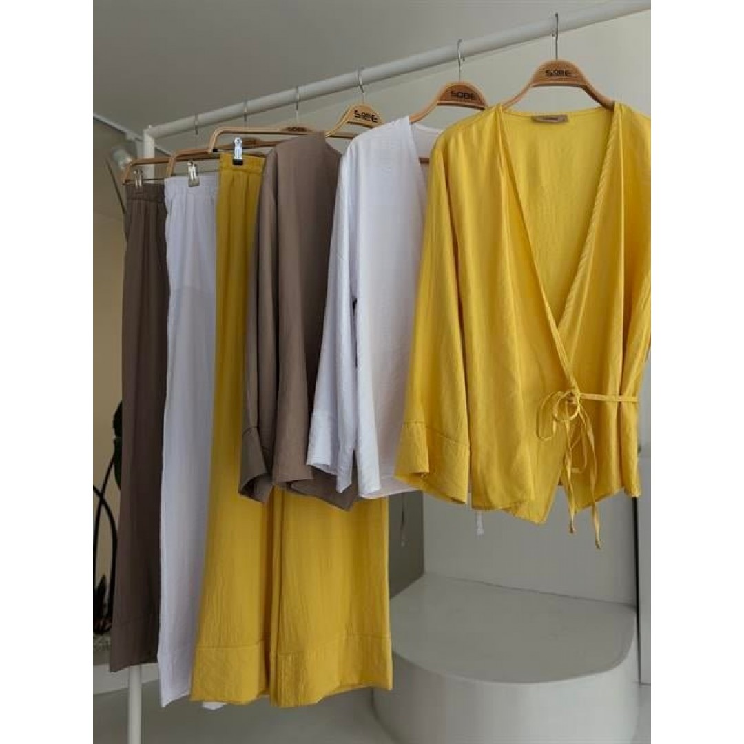 Kruvaze Model Klasik Pantolonlu Çupra Keten Takım 10191 159446 Kruvaze Model Klasik Pantolonlu Çupra Keten Takım 10191 159446