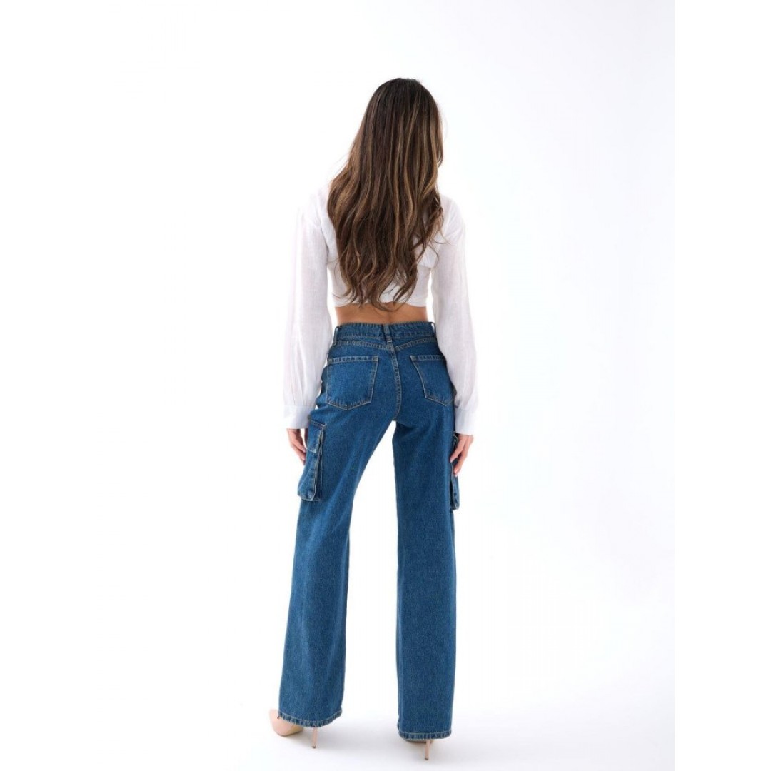 6519 KOT PANTOLON-MAVİ 158275