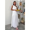 Tek Omuzlu Pile Detay Maxi Elbise 2895 160561 Tek Omuzlu Pile Detay Maxi Elbise 2895 160561