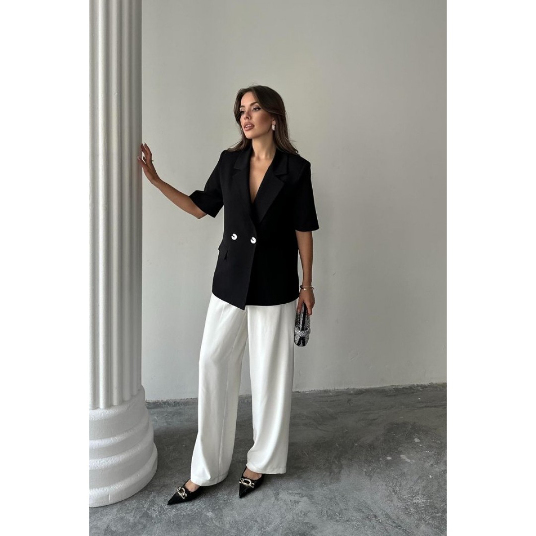 Siyah Kısa Kollu Blazer Ceket 162988 Siyah Kısa Kollu Blazer Ceket 162988