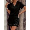 Kadın Kısa Kollu V Yakalı Dantel Detaylı Bürümcük Bluz Ve Short Ikili Takım 162373 Kadın Kısa Kollu V Yakalı Dantel Detaylı Bürümcük Bluz Ve Short Ikili Takım 162373