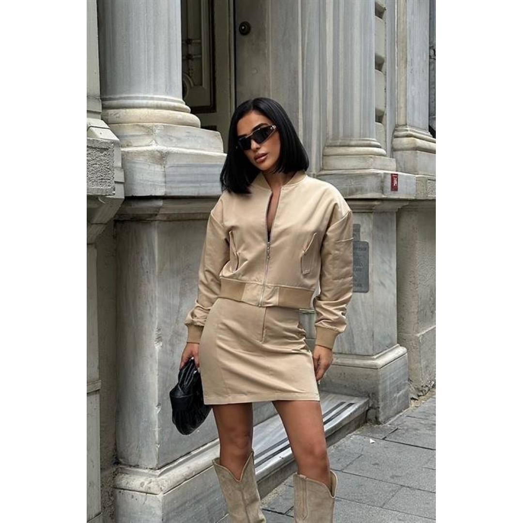 Brooke Ribanalı Mini Etek Takım 9941