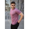 Erkek Viskon Kumaş Bisiklet Yaka Basic Tişört - 154298 Erkek Viskon Kumaş Bisiklet Yaka Basic Tişört - 154298