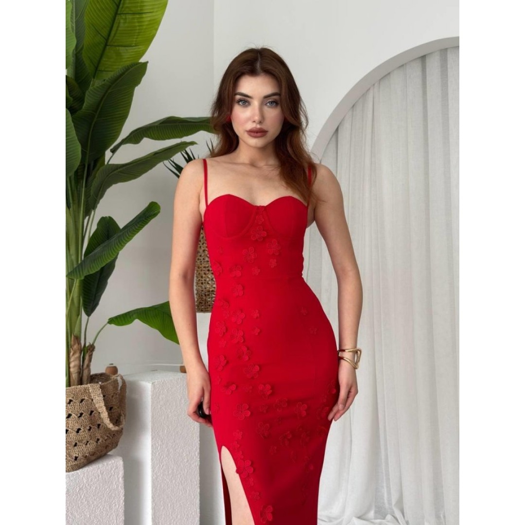 Stor Gül Detaylı Elbise 161371 Stor Gül Detaylı Elbise 161371