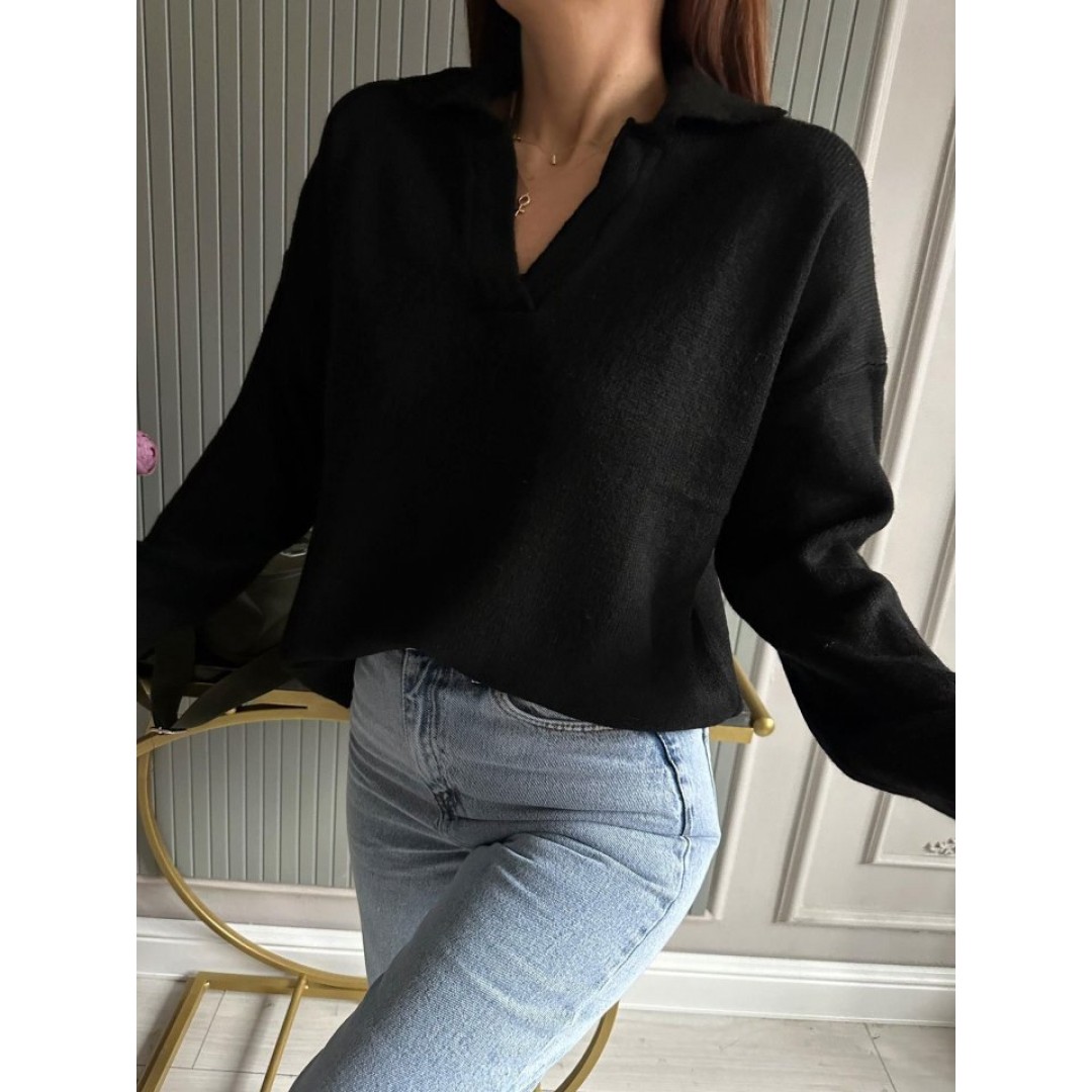 Kadın Beyaz Uzun Kollu Yakalı Triko Bluz 135308 Kadın Beyaz Uzun Kollu Yakalı Triko Bluz 135308