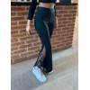 Kadın Dantel Eklemeli Ispanyol Paça Scuba Tayt Pantalon - 133360 Kadın Dantel Eklemeli Ispanyol Paça Scuba Tayt Pantalon - 133360