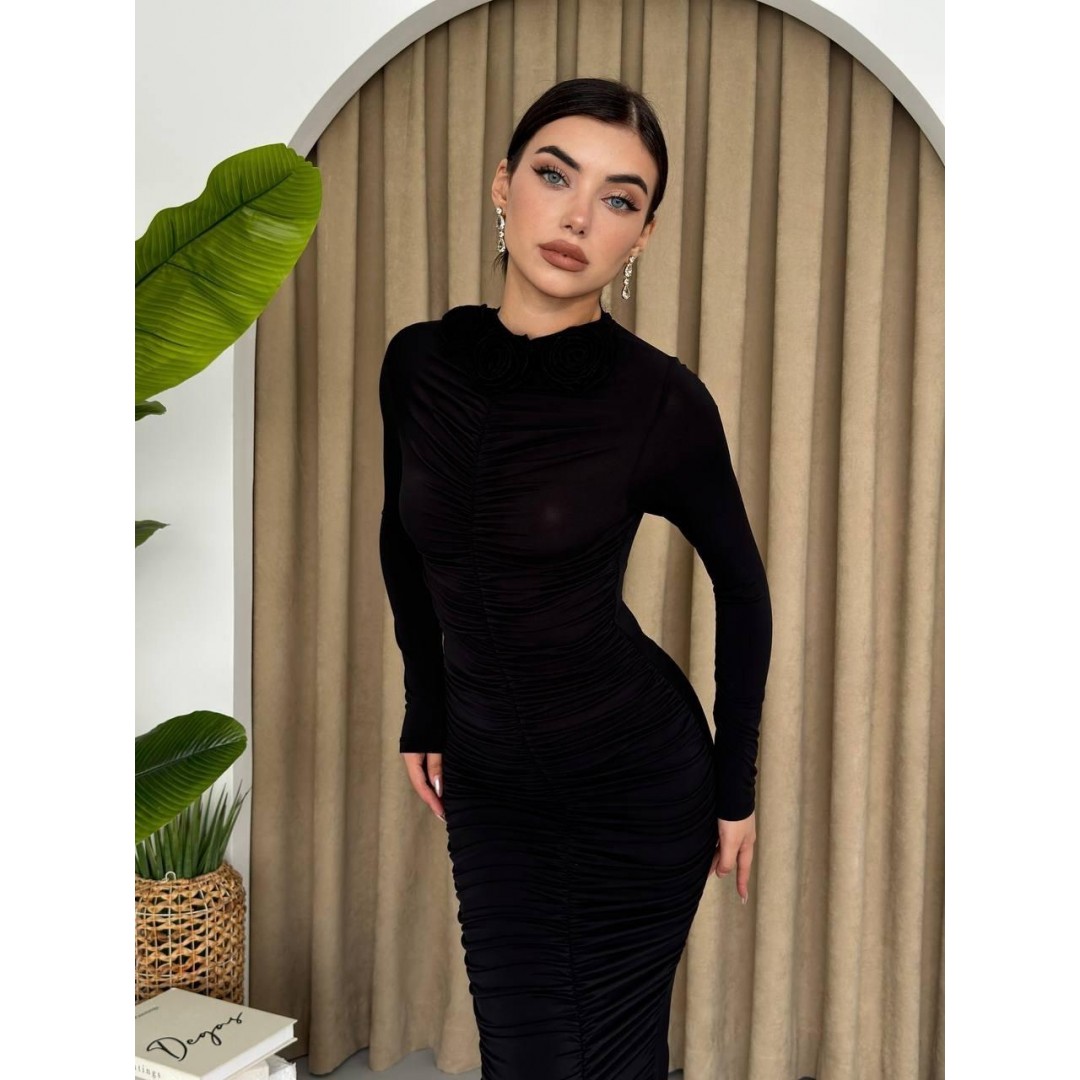 Carlis Gül Yaka Elbise - 147066 Carlis Gül Yaka Elbise - 147066