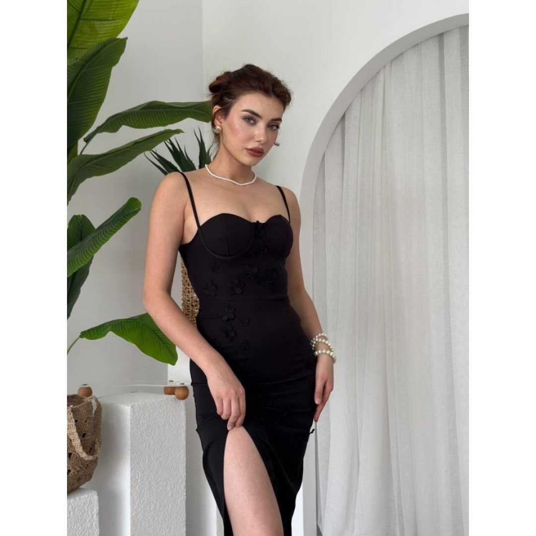 Stor Gül Detaylı Elbise - 161372 Stor Gül Detaylı Elbise - 161372
