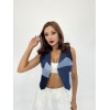 6936 DENIM PIECES VEST-MAVİ - 143361