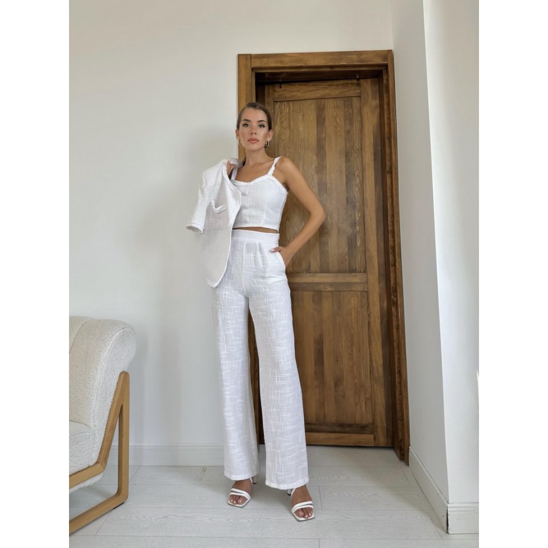 Ekru Askılı Büstiyer Ceket Ve Pantolon Takım 152294 Ekru Askılı Büstiyer Ceket Ve Pantolon Takım 152294