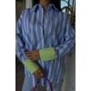 Kolu Manşet Detay Çizgili Oversize Gömlek 3405 158545 Kolu Manşet Detay Çizgili Oversize Gömlek 3405 158545