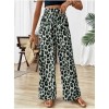 Kadın Süprem Kumaş Beli Lastikli Leopar Desen Pantolon - 161422 Kadın Süprem Kumaş Beli Lastikli Leopar Desen Pantolon - 161422