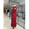 Kadın Kruvaze Yaka Beli Gipeli Bürümcük Kumaş Elbise - 155381 Kadın Kruvaze Yaka Beli Gipeli Bürümcük Kumaş Elbise - 155381