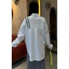 Bant Detaylı Oversize Poplin Gömlek 3436 158458